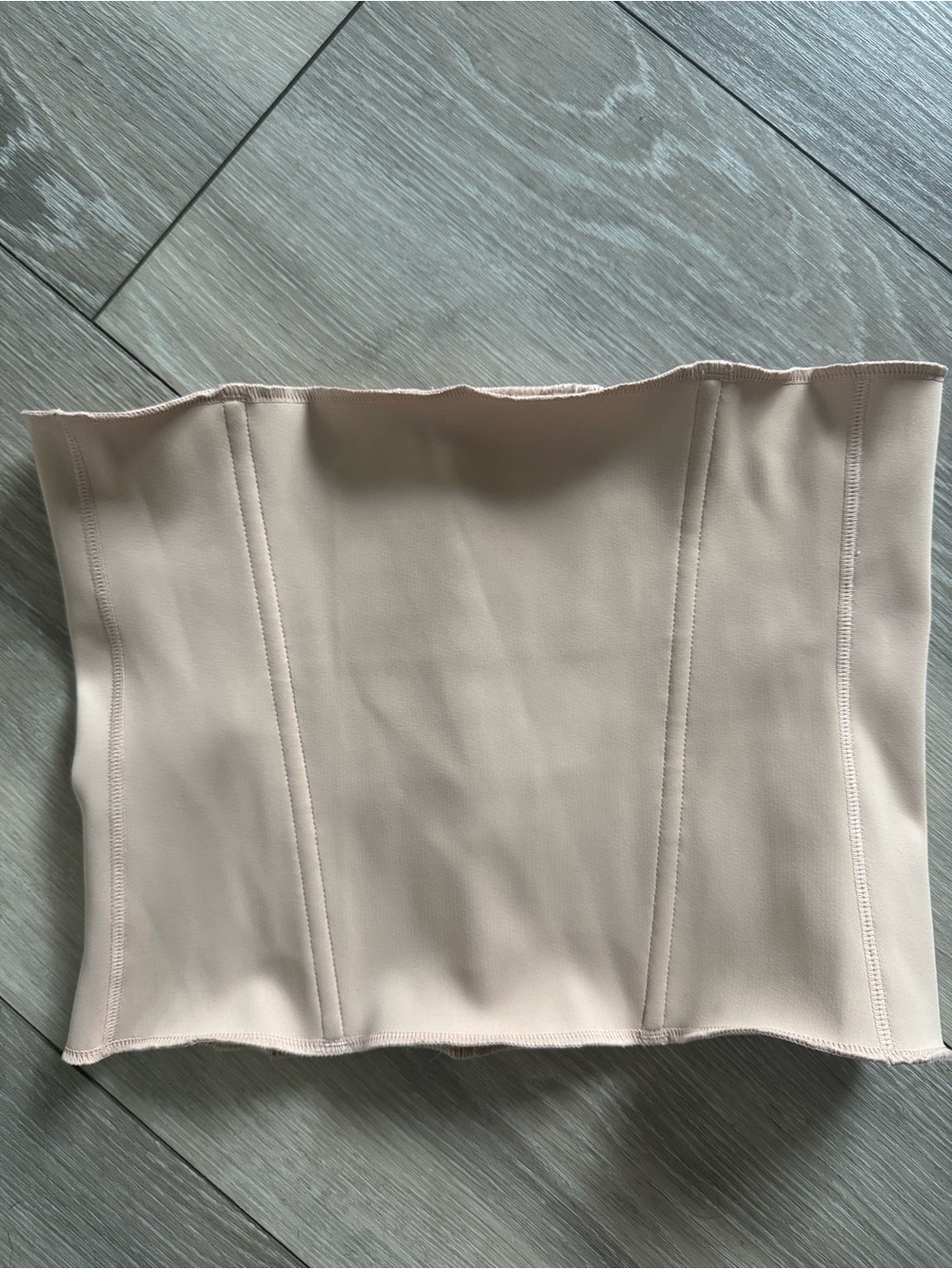 SKIMS Strapless Sculpting Waist Cincher in Nude-Beige